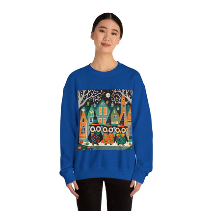 Night of the Trick-or-Treating Owlets Unisex Heavy Blend™ Crewneck Sweatshirt