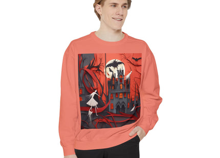 Halloween Night Scene Unisex Garment-Dyed Sweatshirt