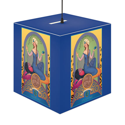 December & Tanzanite Zodiac Light Cube Lamp