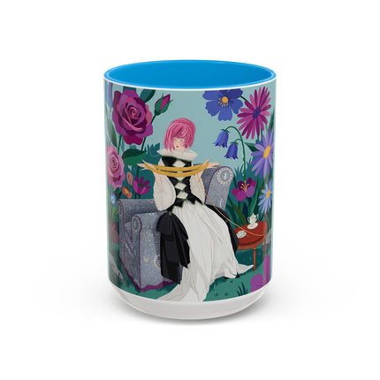 The Lady Of The Garden Tea Colorful Mugs – Art Deco Floral Elegance