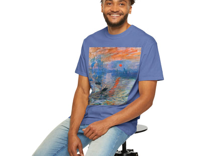 Sunrise by Claude Monet Unisex Garment-Dyed T-shirt