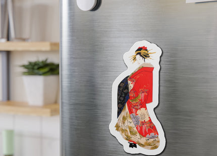 Japanese Woman by Hosoda Eishi Die-Cut Magnets (5 Sizes)