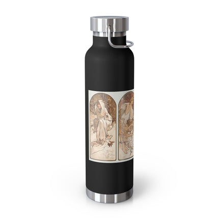 The Seasons by Alphonse Maria Mucha Copper Vacuum Insulated Bottle, 22oz