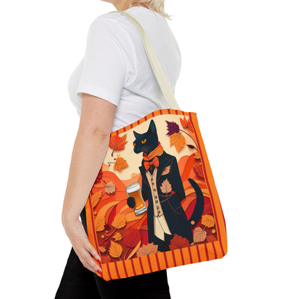 Siamese Cat at an Autumn Harvest Fair Tote Bag (AOP)