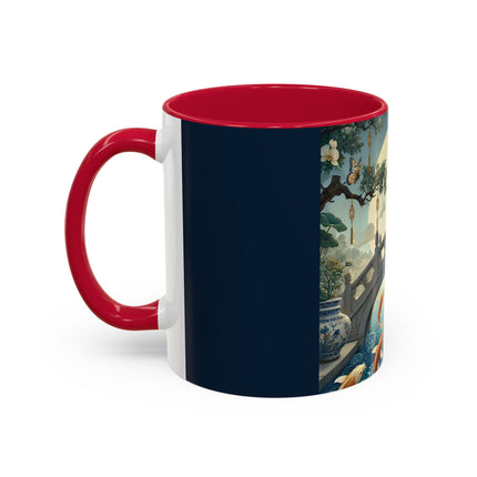 Moonlit Bridge Gentleman Colorful Mug – Imperial Serenity & Moonlit Harmony