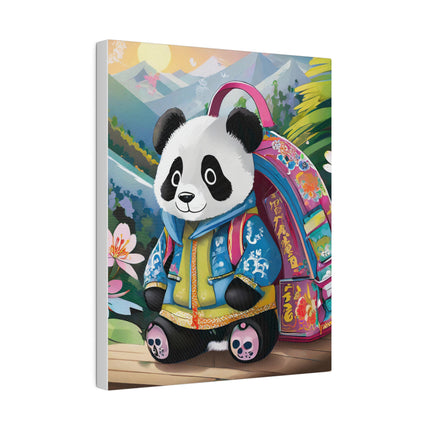 Baby Panda Matte Canvas, Stretched, 0.75"