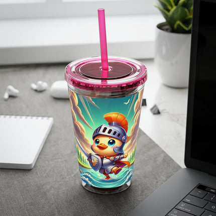Valiant Duck Sunsplash Tumbler with Straw, 16oz