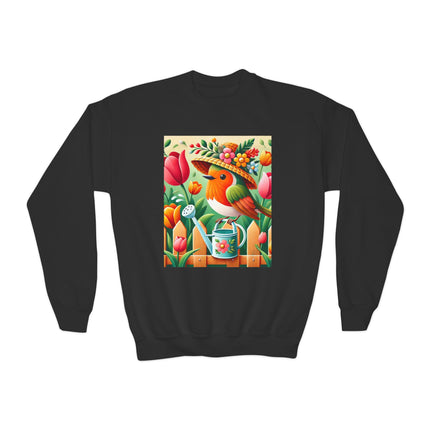 The Little Garden Tender Youth Crewneck Sweatshirt – Sunshine, Sweetness & Blooming Imagination
