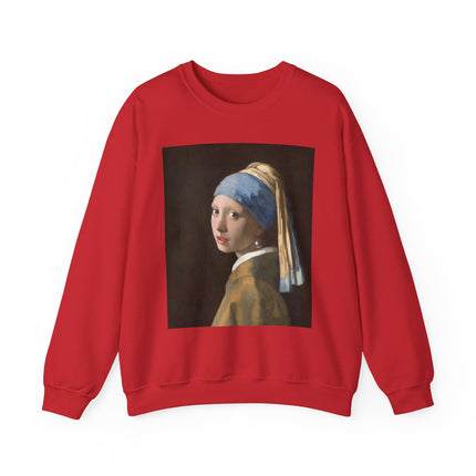Girl with a Pearl Earring by Johannes Vermeer Heavy Blend™ Crewneck Sweatshirt