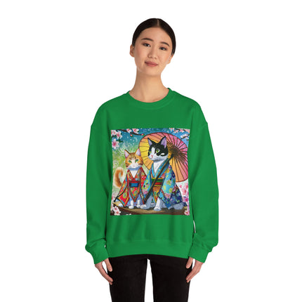 Kimono Kitties Unisex Heavy Blend™ Crewneck Sweatshirt