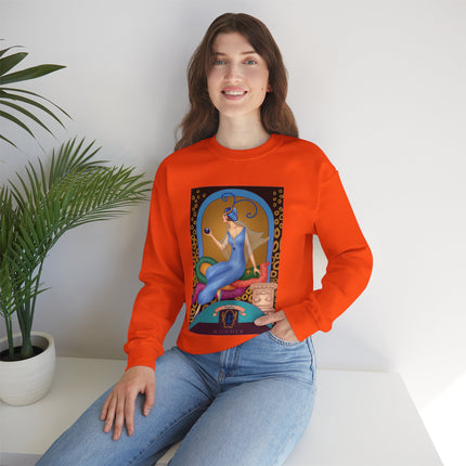 September & Sapphire (from the Gem Series) by Sofia Chiostri Heavy Blend™ Crewneck Sweatshirt