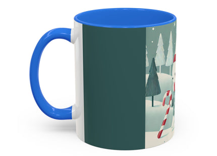 Candy Cane Timekeeper Bunny Colorful Mugs (11oz, 15oz)