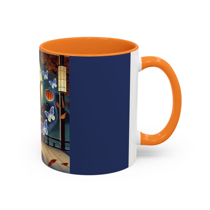 Court Magician with Ghost Butterflies Colorful Mugs (11oz, 15oz)