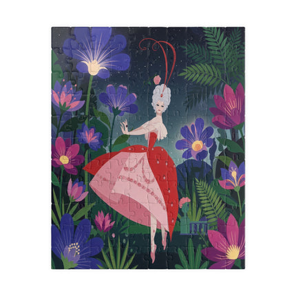 🌺✨ The Lady Of The Starlit Enchanted Garden Puzzle – Art Deco Floral Fantasy