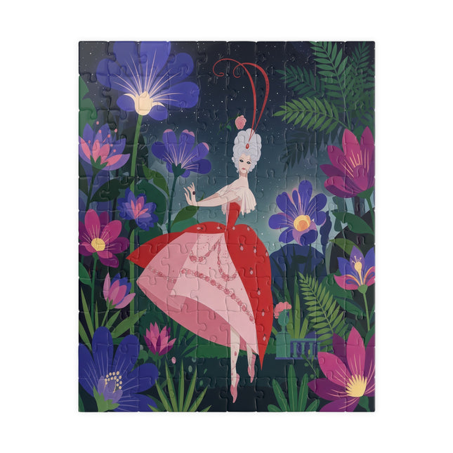 🌺✨ The Lady Of The Starlit Enchanted Garden Puzzle – Art Deco Floral Fantasy