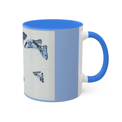 One Thousand Butterflies by Kamisaka Sekka Colorful Mugs, 11oz