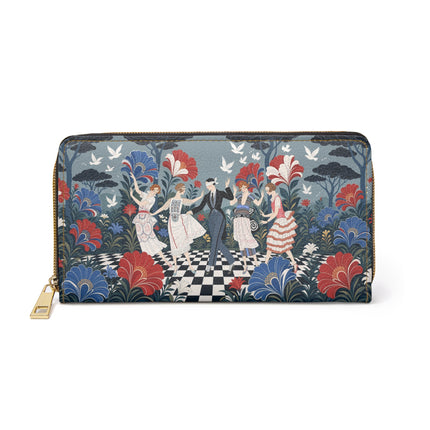 🌺🕊️ The Enchanted Garden Dance Wallet – Art Deco Floral Celebration