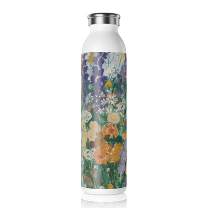 Flowers on the Mountain by August Babberger Slim Water Bottle