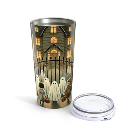 Ghostly Welcome – A Halloween Night Tumbler 20oz