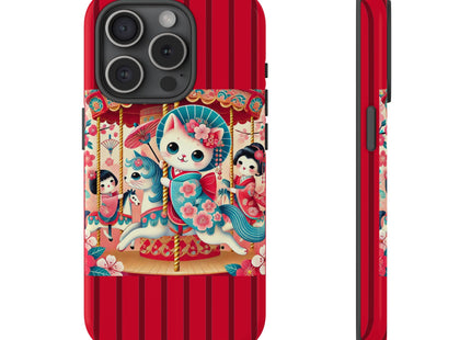 Geisha Kitten's Enchanted Carousel Phone Cases