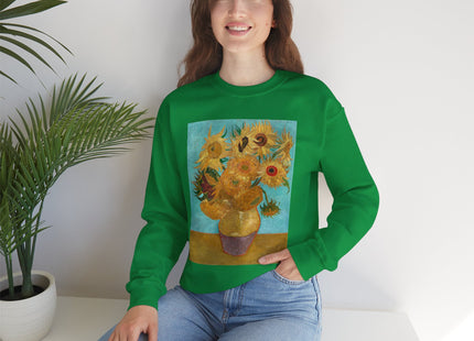 Vase with Twelve Sunflowers by Vincent Van Gogh Heavy Blend™ Crewneck Sweatshirt