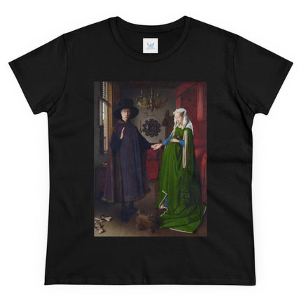 Arnolfini Portrait by Jan Van Eyck Women's Midweight Cotton Tee