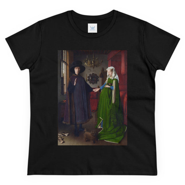 Arnolfini Portrait by Jan Van Eyck Women's Midweight Cotton Tee
