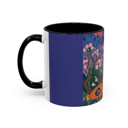 The Garden Of Quiet Reverie Colorful Mugs – Art Deco Botanical Serenity
