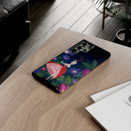 🌺✨ The Lady Of The Starlit Enchanted Garden Phone Case – Art Deco Floral Fantasy
