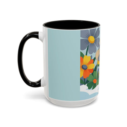 ❄️🌼 The Winter Flower Wanderer Colorful Mug – Colorful Art Deco Snow Fantasy