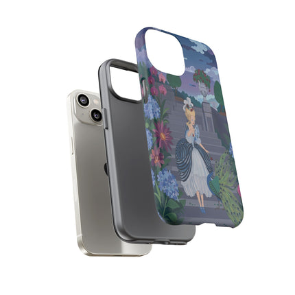 🦚🌸 The Peacock Garden Terrace Phone Case – Art Deco Floral Elegance