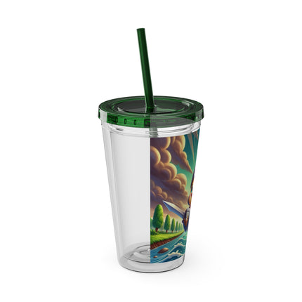 Valiant Duck Sunsplash Tumbler with Straw, 16oz