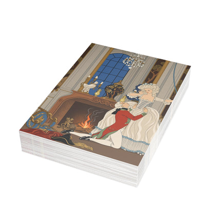 🔥🌹 L'Appât Postcards With Envelopes – George Barbier Art Deco Fireside Romance