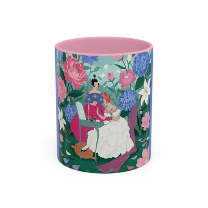 The Ladies Of The Blossoming Vanity Colorful Mugs – Art Deco Floral Elegance