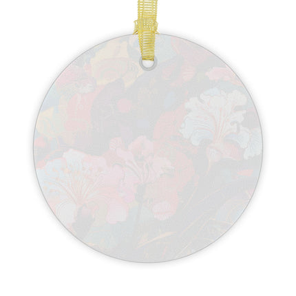 Ethereal Irises Glass Ornament