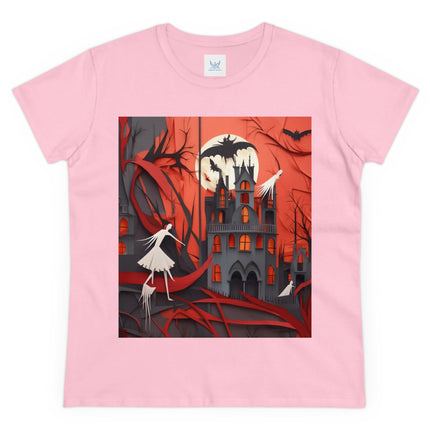 Halloween Night Scene Women's Midweight Cotton Tee