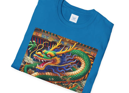 Tibetan Dragon Over Kabuki Duel Unisex Softstyle T-Shirt