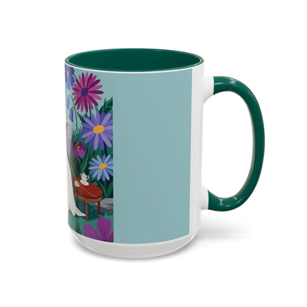 The Lady Of The Garden Tea Colorful Mugs – Art Deco Floral Elegance