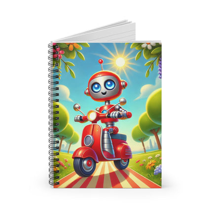 The Traveling Robot Spiral Notebook – Ruled Line