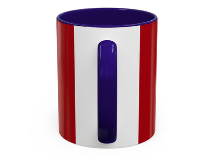 Regal Crimson Crane in the Autumn Mist Colorful Mugs (11oz, 15oz)