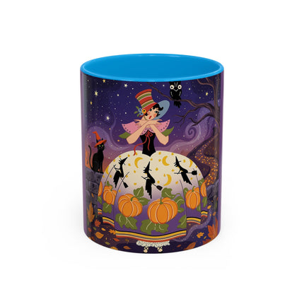 🎃🌙 The Pumpkin Moon Dress Colorful Mug – Whimsical Halloween Fashion