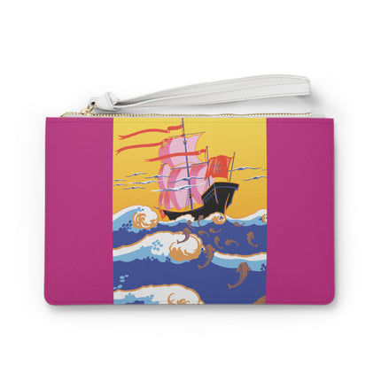 Golden Seas and Whimsical Dreams Clutch Bag