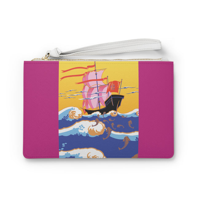 Golden Seas and Whimsical Dreams Clutch Bag