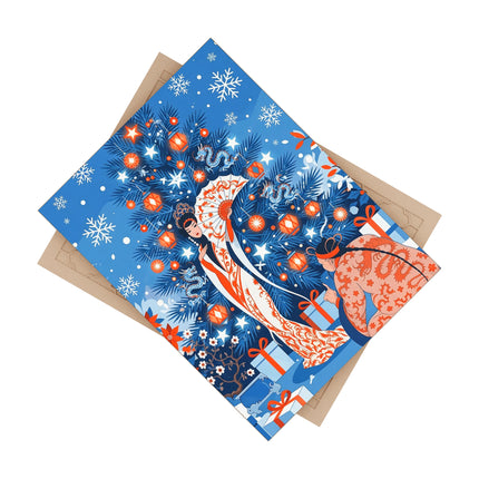 🏮❄️ The Winter Lantern Celebration Ceramic Tile – Art Deco Asian Christmas Elegance