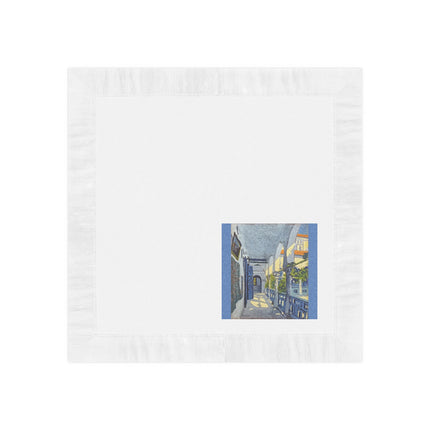 Gallery of a Moroccan Riad by George Gaudion White Coined Napkins