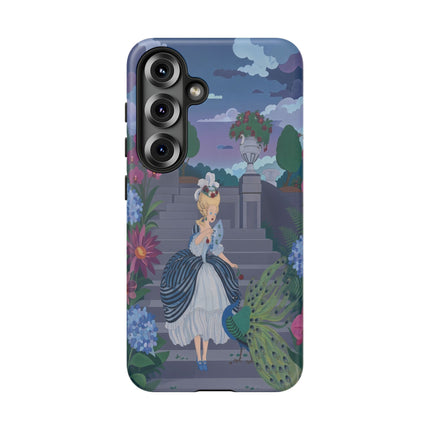 🦚🌸 The Peacock Garden Terrace Phone Case – Art Deco Floral Elegance