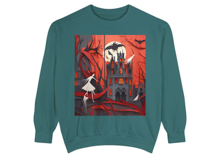 Halloween Night Scene Unisex Garment-Dyed Sweatshirt