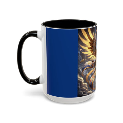 Valkyrie Descending Through Storm Colorful Mugs (11oz, 15oz)