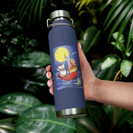 Embarking on a Moonlit Journey Copper Vacuum Insulated Bottle, 22oz