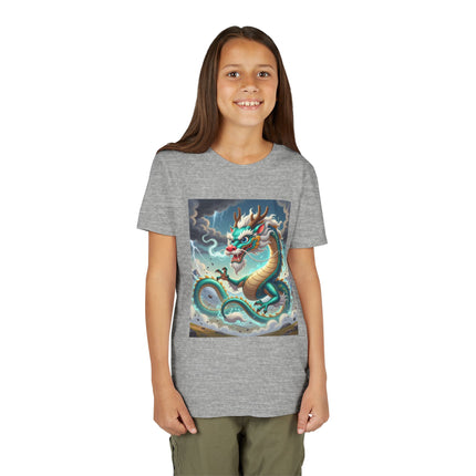 Tibetan Dragon in Battle Youth Short Sleeve Tee